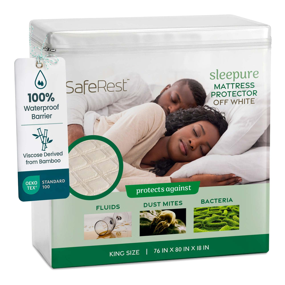 SafeRest protector frontal empaquetado mostrando ajuste y protección