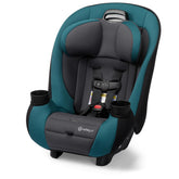 Safety 1st Ellaris front view showing clean peacock blue cover and secure harness benefit