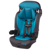 Safety 1st vista frontal de la silla Grand Capri Teal con respaldo alto y diseño compacto