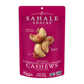 Sahale Snacks front packaging showing resealable pouch and product name benefit portability
