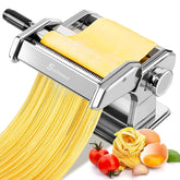 Sailnovo front view of pasta maker showing controls and stainless body, durable and compact