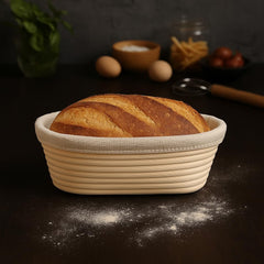 Saint Germain Bakery banneton con masa en fermentación demostrando buena retención de forma