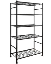 Sakugi front view assembled shelving unit shows sturdy organization benefit