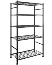 Sakugi front view assembled shelving unit shows sturdy organization benefit