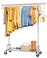 Sakugi front view full rack showing spacious hanging capacity and tidy storage