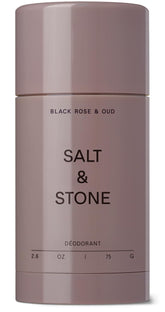 Salt & Stone frasco frontal Black Rose & Oud con diseño claro, eficacia visible