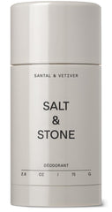 Salt & Stone envase frontal mostrando etiqueta y tamaño 74 g, protección duradera