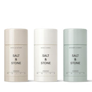 Salt & Stone trio front packaging showing three sticks and brand for easy gifting