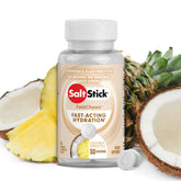SaltStick envase frontal FastChews coco piña mostrando diseño y beneficio portátil
