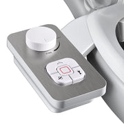 SAMODRA front view showing brushed nickel finish and compact design benefit: elegant durability