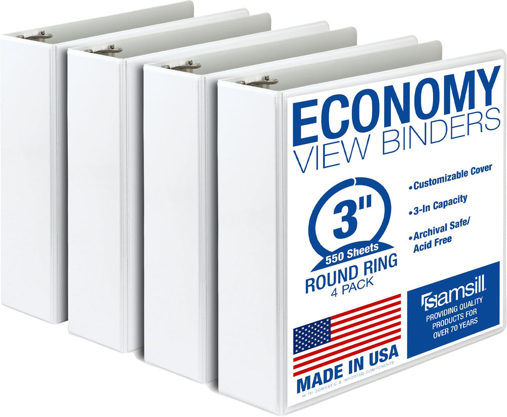 Samsill front cover clear view showing customizable insert and professional look