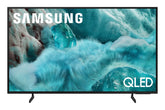 Samsung 43Q7F front view showing crisp 4K picture and slim stand for immersive display