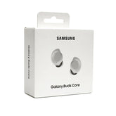 Samsung Galaxy Buds Core vista frontal mostrando diseño y beneficio de ajuste cómodo