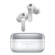 Samsung Galaxy Buds4 Pro frontal mostrando diseño blanco y atractivo sonoro