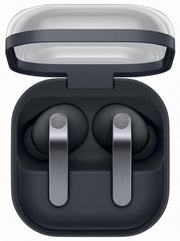 Samsung Galaxy Buds 4 Pro front view showing earbuds and sleek black finish for premium look