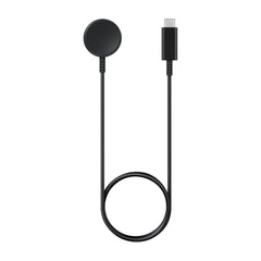 Samsung cargador frontal negro mostrando diseño compacto y carga rápida