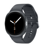Samsung Galaxy Watch8 front view showing display and slim bezel for clear readouts