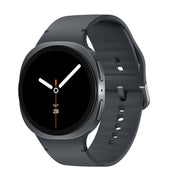 Samsung Galaxy Watch8 front view showing display and slim bezel for clear readouts