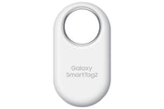 Samsung SmartTag2 frontal blanco mostrando diseño compacto y fácil sujeción