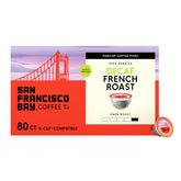 SAN FRANCISCO BAY caja frontal mostrando 80 cápsulas y beneficios sostenibles