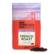 San Francisco Bay front packaging showing 2 lb bag and bold roast benefit
