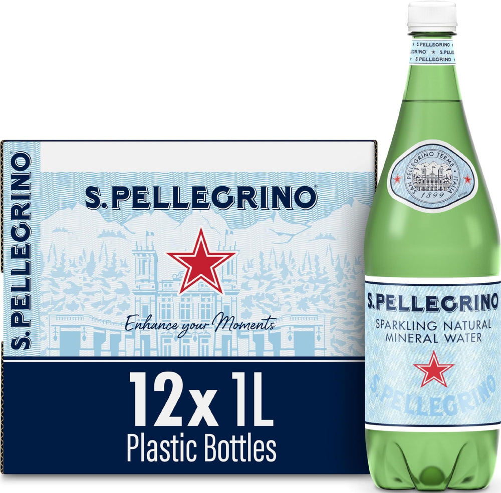 San Pellegrino pack frontal de 12 botellas, elegante para eventos
