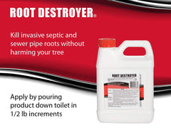 Sanco Industries vertiendo Root Destroyer en inodoro para aplicación segura y dirigida