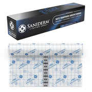 Saniderm flex frente del rollo mostrando tamaño y utilidad