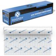 Saniderm roll front packaging showing brand and size, protects tattoo