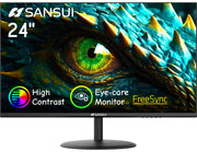 SANSUI front view showing full HD screen and slim frameless design for clear visuals