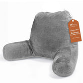 Sasttie front view dark grey backrest pillow showing full support and posture benefit