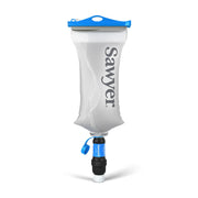 Sawyer Squeeze front view showing compact filter and cap, ready for travel benefit: portability