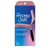 Schick Hydro Silk frente del empaque mostrando kit y beneficio de piel luminosa