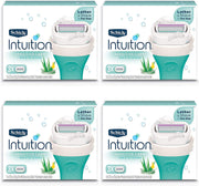 Schick Intuition recambios frontal pack mostrando cartuchos y beneficio hidratante