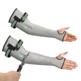 Schwer vista frontal del empaque mostrando mangas PRO-SKIN A6 y sus ventajas