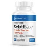 SciatiEase front packaging showing supplement bottle and label, brand clarity and trust