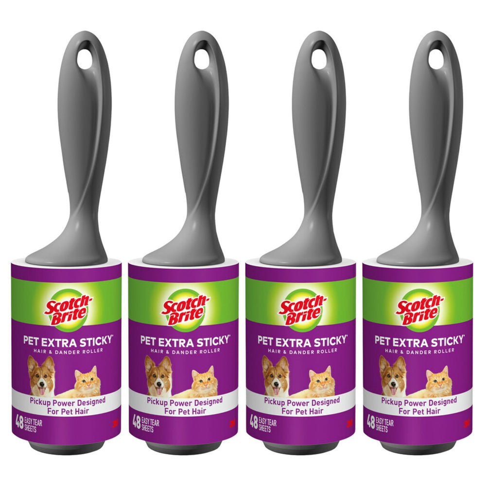 Scotch-Brite frontal del empaque mostrando los cuatro rollos y logo, útil para identificar el producto