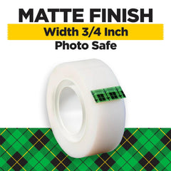 Close-up of Scotch matte tape roll texture showing invisible blend benefit