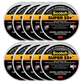 Scotch Super 33+ front-of-roll showing black vinyl and dimensions for confident selection