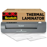 Scotch TL901X front view showing compact design and clear feed slot for space-saving benefit