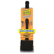 Scrub Daddy front view showing full grill brush and built-in tools for efficient cleaning