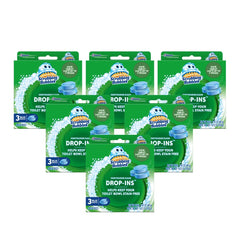 Scrubbing Bubbles frente del empaque mostrando tablets y beneficios