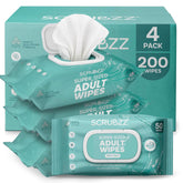 Scrubzz empaque frontal mostrando 200 toallitas y beneficio de limpieza total