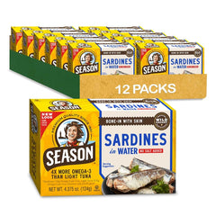 SEASON front tin view showing label and no salt added benefit
