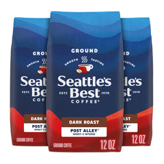 Seattle's Best Coffee empaque frontal mostrando el diseño y la conveniencia