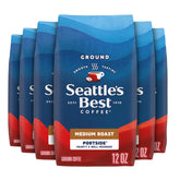 Seattle's Best Coffee front packaging showing Portside 12 oz bag and brand benefits