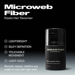 Sebastian Professional gel texture in palm showing lightweight fibers for touchable definition