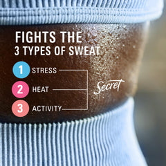 Secret detalle de la textura soft solid que facilita una aplicación suave y cómoda