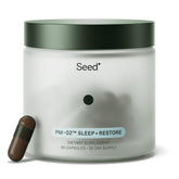 Seed PM-02 jar front view showing product and clear labeling for evening support