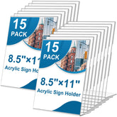 Seencool front view tabletop sign holder showing clear display benefit